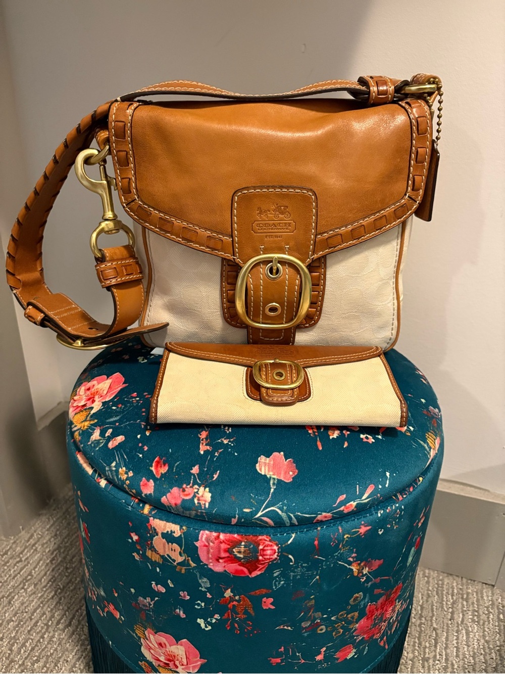 Coach Y2K Bleecker Shoulder Bag #11585 and Wallet Set